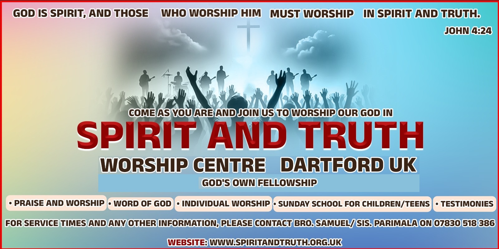 spirit and truth banner spirit and truth banner